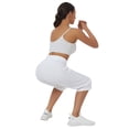 thumbnail image 5 of 2-Pack SPECIAL MAGIC Women's Capri Pants Wide Leg Cotton Yoga Sweatpants with Pockets Casual Lounge Jogger Pants, 5 of 7