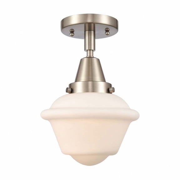 447-1C-SN-G531-Innovations Lighting-Oxford - 1 Light Flush Mount In Traditional Style-9 Inches Tall and 7.5 Inches Wide-Brushed Satin Nickel