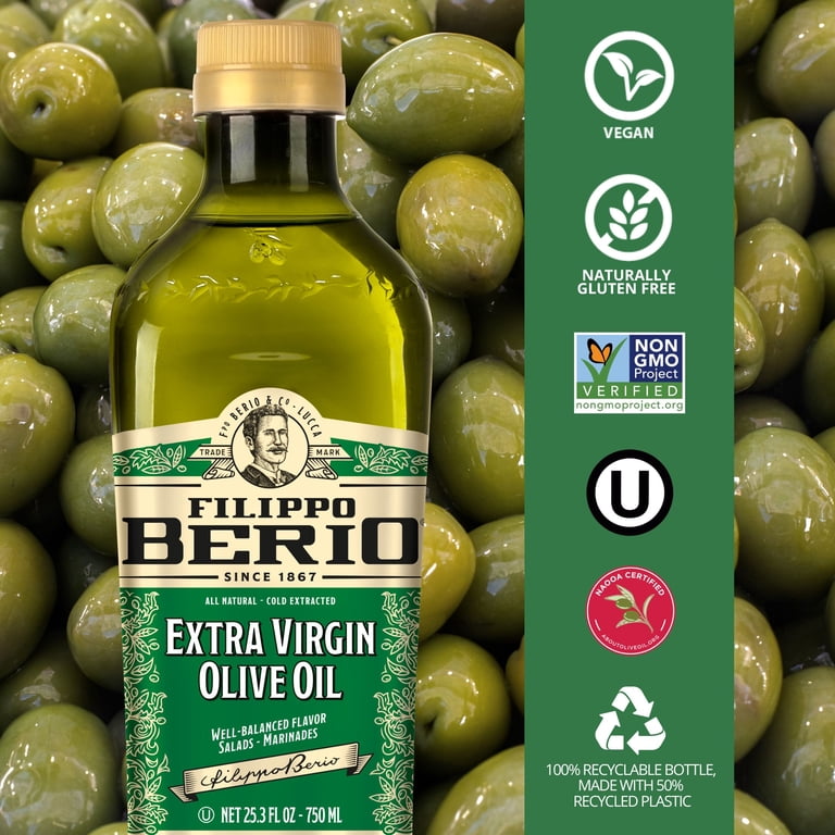Filippo Berio Extra Virgin Olive Oil, Cold Pressed, Rich Taste