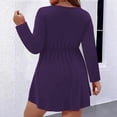 thumbnail image 5 of Womens Plus Size Summer Tank Tops Long Sleeve Cute Flowy Babydoll T-Shirts Peplum Tunics , Dark Purple - 2XL, 5 of 5