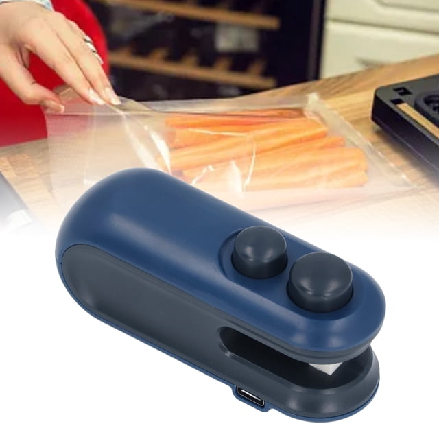 Mini Sellador de Bolsas, Sellador Térmico Recargable, Mácina Reselladorora Portátil para Galletas, Bolsas de Comida Para Mascotas, Camping, Picnic, Cocina Mini Sellador de