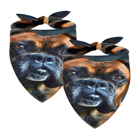 2 Pack Dog Bandana Girl Boy Pet Bibs Dog Scarf Kerchief Washable Bandanas Accessories for Small Medium Large Dogs Puppy Cat Boxer Dog