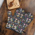 thumbnail image 5 of Cute Oven Mitts,Day Of the Dead Halloween Pattern Oven Mitt 2-Pack Set,Kitchen Gloves for Oven,Heat Resistant Oven Mitts 7.7"x12", 5 of 7
