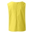 thumbnail image 3 of Hiiyo Women's Summer Cotton Linen Tank Top Solid Color V Neck Sleeveless Tops, Sizes L, 3 of 4