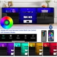 thumbnail image 2 of ChVans LED TV Stand for 65/70inch, High Glass Modern Entertainment Center with LED Lights and Glossy Cabinets, 2 of 8