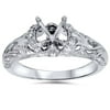 Pompeii3 1/6ct Vintage Diamond Engagement Setting 950 Platinum