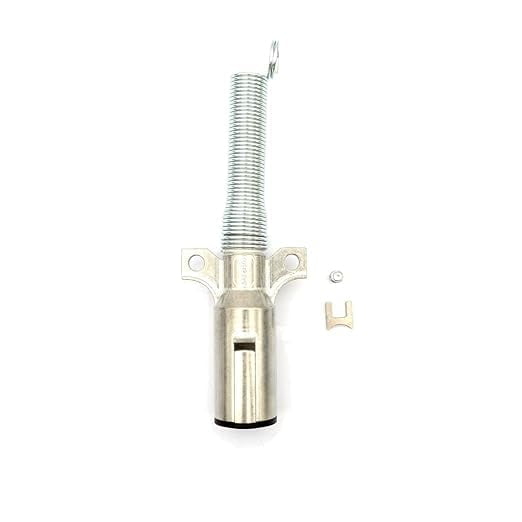 TORQUE 7 Pin Round Trailer Connector Wiring Harness Socket Plug with Spring Guard Metal (TR15730)