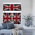 thumbnail image 2 of Kitchen Window Curtains Valance and Tier Set, Vintage Union Jack Flag Rod Pocket Tier Curtains and Valance 3 Piece Set, Reerto Flags Of The United Kingdom Window Treatment for Bedroom Living Room, 2 of 9