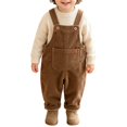 thumbnail image 2 of Ruyang Kids Toddlers Overalls Solid Adjustable Strap Loose Fit Jumpsuits Boys Girls Trendy Cotton Casual Rompers All-Season, 2 of 5