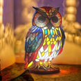 thumbnail image 2 of 3d Vintage Animal Table Lamp, Resin Stacked Night Light, Bohemian Resin Animal Table, 2 of 4