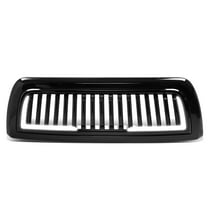 DNA Motoring LED Light Bar Gloss Black Front Bumper Hood Vertical Grille For 2010-2018 RAM 2500 3500