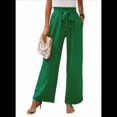 thumbnail image 3 of Pantalones de Salón Anchos para Mujer, Color Verde, Talla M, 3 of 8