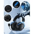 thumbnail image 4 of Seneo Air Wireless Gaming Headset Stereo Bass for PS4,Xbox One,PC,Mac, Dual Chamber Driver, Noise Cancelling Mic Bass Ultra Light Over-Ear Computer Gaming Headphones Blue, 4 of 7