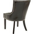 thumbnail image 3 of SAFAVIEH Lotus 19''H Side Chair, Black/Silver Nail Heads, Set of 2, 3 of 5