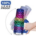 thumbnail image 6 of 40oz Fashion Leopard Pattern Stainless Steel Flip Straw Tumbler Spill Proof Travel Cup Double Wall Vacuum Insulated Coffee Mug with Top Handle, 6 of 6