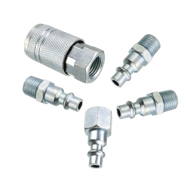 Unique Bargains Kit Coupleur et Prise (5 Pcs), 1/4 Pieds NPT Raccord Rapide Industriel Mâle/femelle