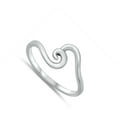 thumbnail image 4 of Swirl Ocean Wave Beach Ring .925 Sterling Silver Band Jewelry Female Male Unisex Size 10, 4 of 4