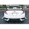 thumbnail image 4 of Replacement for 2016-2020 Honda Civic Coupe FC3 FC4 | JDM Type-R Style ABS Plastic Primer Black Rear Trunk Lid Wing Spoiler, 4 of 4