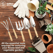 Supply Solutions Gardening Tools - Perfect Garden Tools for Women or Men - Small Heavy Duty Gardening Hand Tools