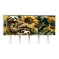 thumbnail image 2 of PhooArto Key Holder for Wall Decorative with 5 Key Hooks, Sunflower Sloths Pattern Holders Wall Mount Organizer with Mail Key Rack, Self Adhesive, 2 of 7