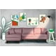 thumbnail image 1 of Sala Modular Sofá Cama Reversible De Lino Palo De Rosa Beehive Memory Foam Modelo Analia, 1 of 8