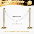 thumbnail image 2 of Cuerdas de terciopelo Uxcell, (2m x 3.2 cm, blanco) (2 piezas), cuerdas de terciopelo para control de multitudes con hebilla dorada, adecuadas para eventos en alfombra, hoteles y cines., 2 of 6