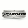 thumbnail image 3 of Stainless Steel Rotating 8mm Wedding Band Ring Man Religious Designed  For Dad Mens  For Him, 3 of 11