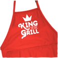 thumbnail image 1 of ApronMen BBQ Chef Apron - King of the Grill - Funny cooking Aprons For Men (Red), 1 of 4