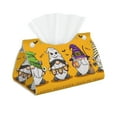 thumbnail image 2 of Lsque Cute Gnomes Halloween Printed Long Tissue Box Cover Holder, Facial Paper Organizer Dispenser,Triangle with Bottom Belt, PVC Leather Decorative Organizer, 2 of 9