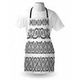 thumbnail image 3 of Paisley Apron Winter Themed Design and Lace Like Ornaments with Flowers and Snowflakes Art, Unisex Kitchen Bib Apron with Adjustable Neck for Cooking Baking Gardening, Black and White, by Ambesonne, 3 of 3