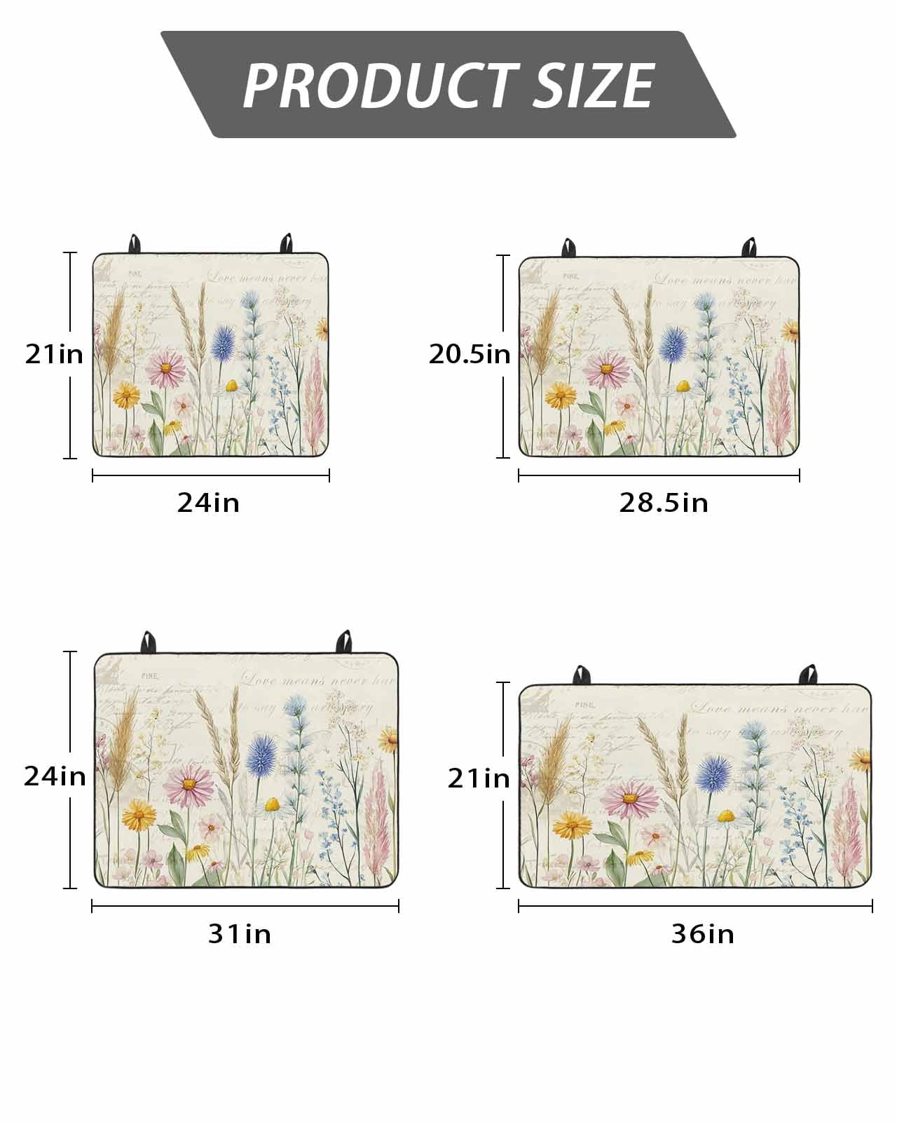 Stove Top Covers for Electric Stove, Spring Floral Glass Stovetop Cover Protector, Summer Flower Botanical Farmhouse Induction Cooktop Protector Oven Mat for Kitchen Countertop 24"x21"