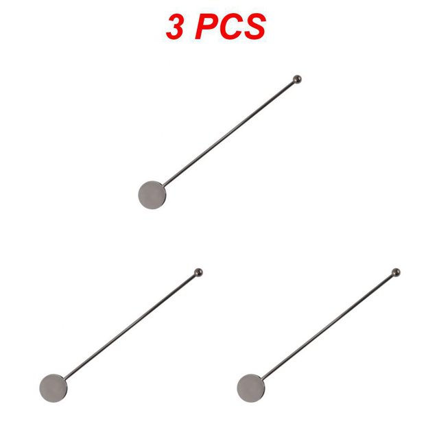 1/3/5 Pcs Agitateur Poli Fantaisie pour Cocktail Boisson Acier Inoxydable 304 Agitateurs de Boisson Outils de Bar Réutilisable Durabilité Style A 3 Pcs