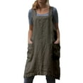thumbnail image 2 of Women's Casual Pants Apron Pinafore Dress Garden Women Cotton Pinafore Work Women'S Dress,Green Women's Casual Pants XXXL, 2 of 7