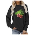 thumbnail image 1 of WEAIXIMIUNG Sweatshirts pour Femmes Tendance Légers Décontractés à Imprimé Floral Col Rond Pull Manches Longues Coupe Ample, 1 of 3