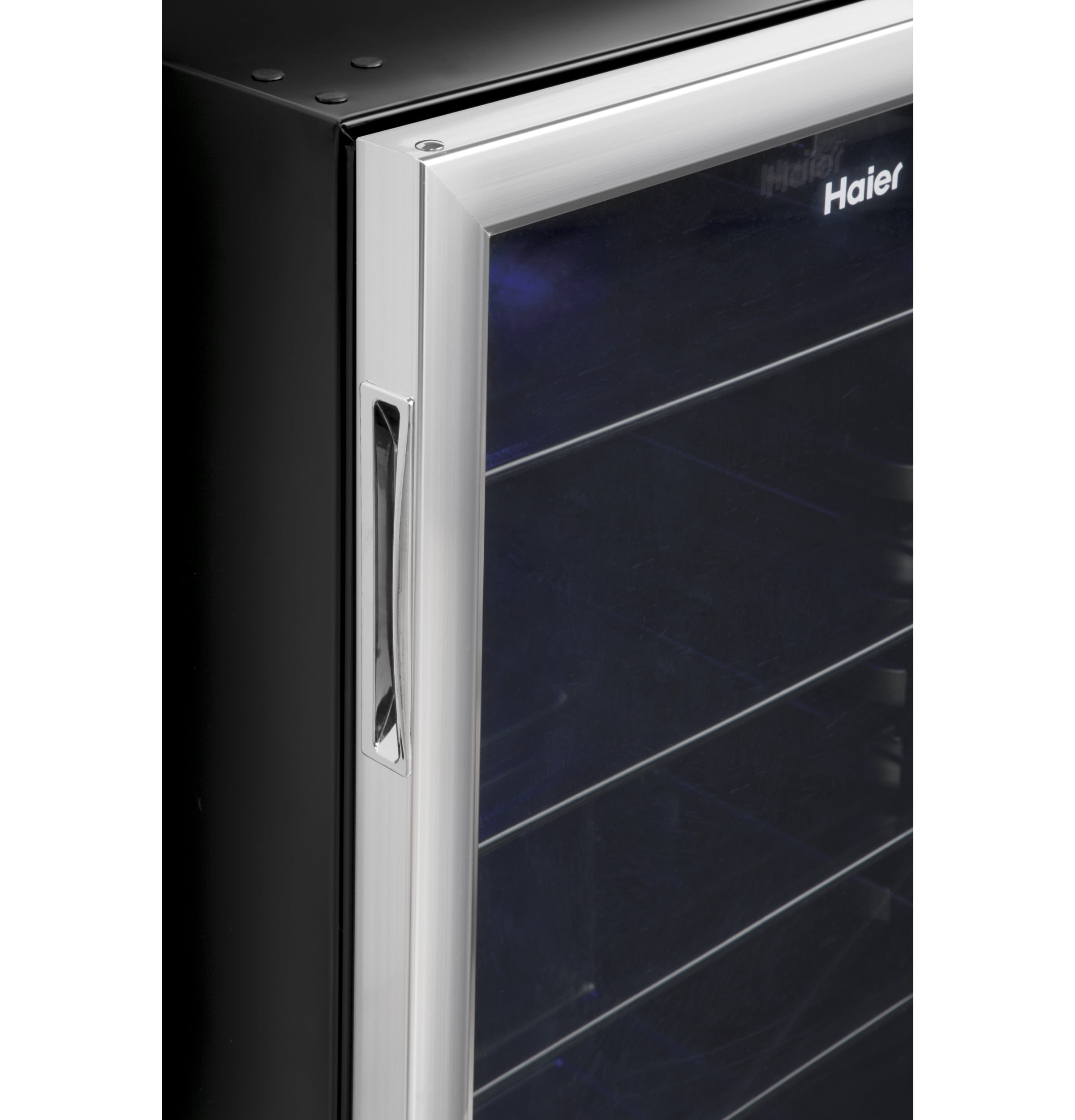 Haier 150 Can Locking Beverage Center Hebf100bxs Stainless Steel