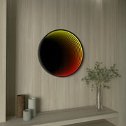 Ozarke 3D Circle Infinity Mirror Light, LED Wall Mirror RGB Color - Small