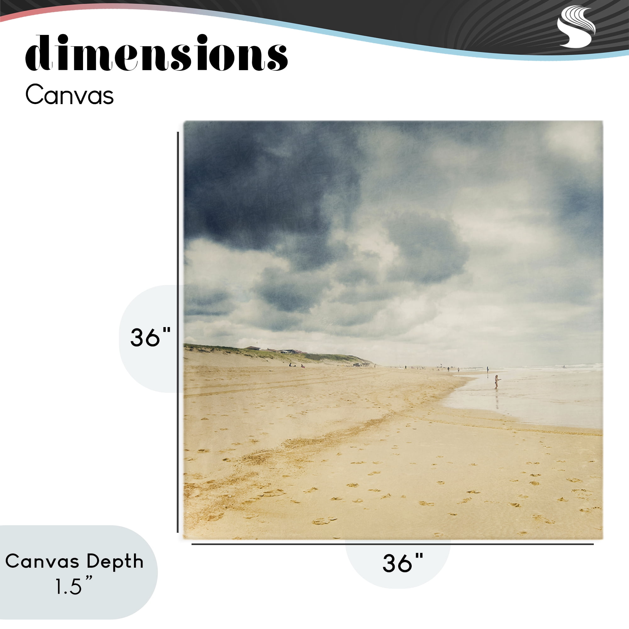 Stupell Industries Beach On A Cloudy Day Canvas Wall Art, design by Dirk Wüstenhagen