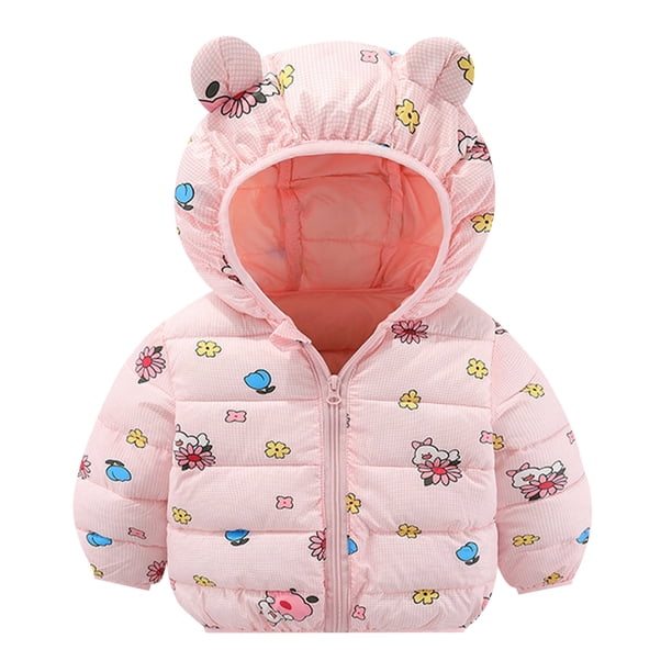 Gibobby Chamarra acolchada para niñasNiños Bebé Unisex Patchwork Primavera Invierno Lindo Abrigo Con Capucha Chaqueta Acolchada Outwear Ropa(Rosa, 2-3 Años)