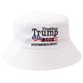 thumbnail image 3 of Trump 2024 Sombrero Cubo Playa Transpirable para Al Aire Libre () Blanco, 3 of 5
