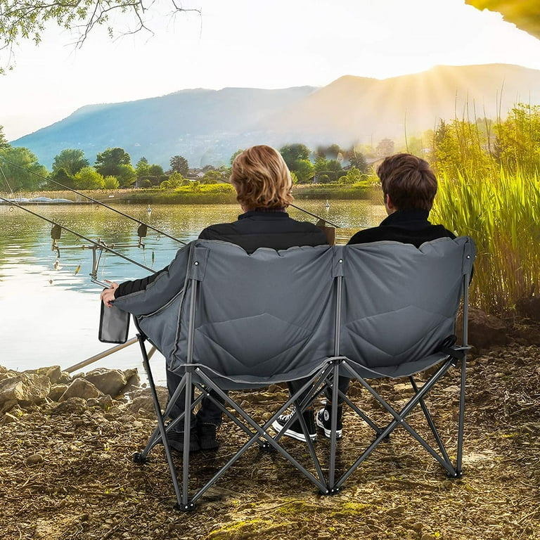 Folding loveseat camping chair deals