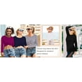 thumbnail image 6 of MOSHU 3 Pack T Shirts for Women Crew Neck Long Sleeve Womens shirts Casual Loose Fit Fall Tops, 6 of 8