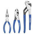 thumbnail image 1 of Juego de alicates WORKPRO de 3 piezas con mango suave, punta de aguja de 15 cm, junta deslizante de 15 cm y junta ranurada de 20 cm, 1 of 8