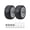 13×6.50-6, variant on Flat Free Sturdy Tire for Lawn Mower & Zero Turn – Heavy Duty 450lbs Capacity – Centered Hub Wheel with 1/2", 5/8", 3/4" Ball Bearings – Replacement Front Tire for Bad Boy, Garden Carts – 2 Pack