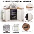 thumbnail image 4 of GDLF Corner Bar Cabinet with Fridge Space, Corner Coffee Bar Station for Home, 4 of 9