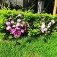 thumbnail image 4 of Lámpara de jardín con 20 luces solares de orquídeas y flores, 4 of 7
