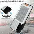 thumbnail image 6 of Dteck Magnetic Wallet Case for Samsung Galaxy S25 Edge, RFID Blocking Carbon Fiber Texture Cover TPU Bumper Detachable Card Slot Kickstand Lightweight PU Leather Shockproof Protective Case, White, 6 of 10