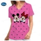 thumbnail image 4 of Blusa de trabajo de enfermera con estampado de Mickey Mouse de Disney, uniformes médicos, uniforme de enfermera de atención médica, manga corta, cuello en V para mujer, 4 of 5