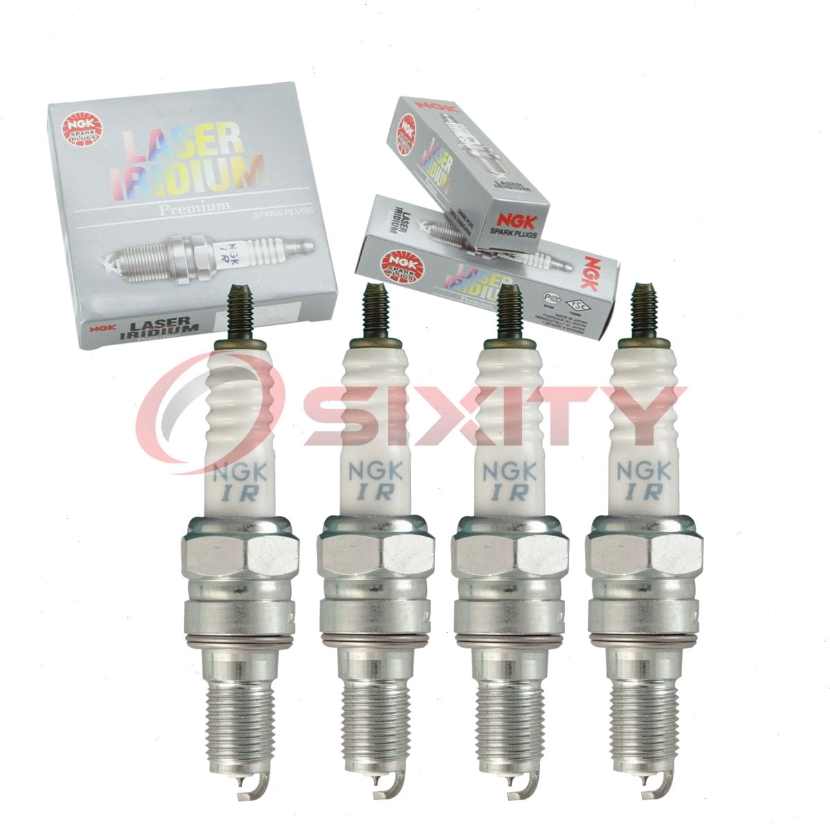 4 pc NGK 7556 Laser Iridium Spark Plugs for 31912-MFL-003 VUH27D VUH27ES Ignition Wire Secondary