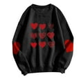 thumbnail image 5 of Oversized Sweatshirt for Women Long Sleeve Crewneck Sweatshirts Pullover Sweater Graphic Warm Tops Black XL, 5 of 5