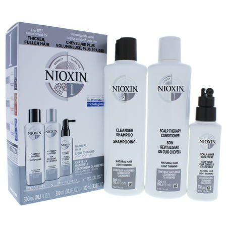 Nioxin System 1 Natural Hair Light Thinning Kit (Best Natural Products For Thinning Hair)